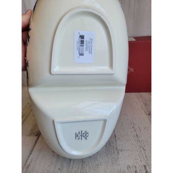 Lenox winter‎ greetings divided oval Bowl Xmas decor - Picture 6 of 7